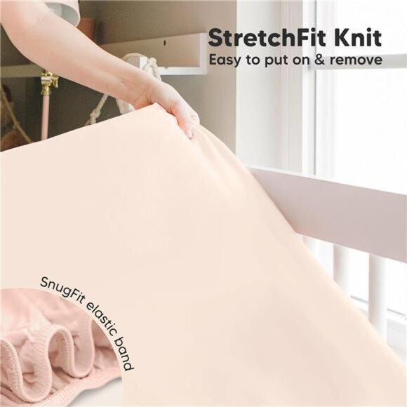 2-Pack Crib Sheets for Boys, Girls - Viscose Derived from Bamboo Fitted Crib - Picture 6 of 14